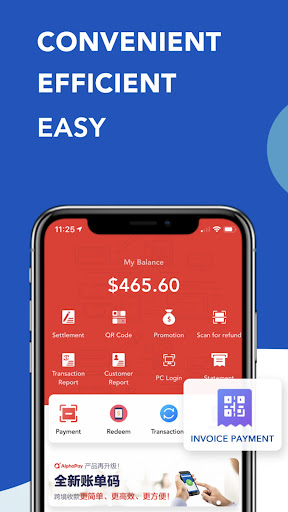 Android application AlphaPay screenshort