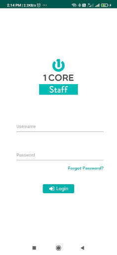 Android application 1Core Staff screenshort