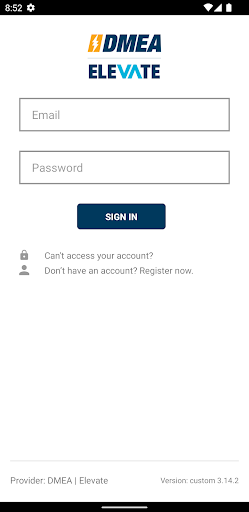 Android application DMEA | Elevate screenshort