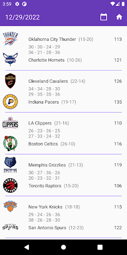Android application NBA History screenshort