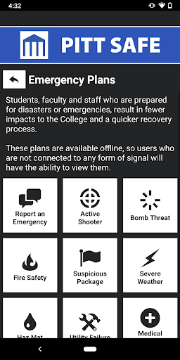 PITT SAFE Screen 3