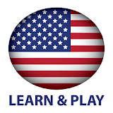 Learn and play. American English words, vocabulary icon