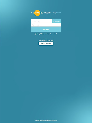 Smile Generation MyChart screenshot