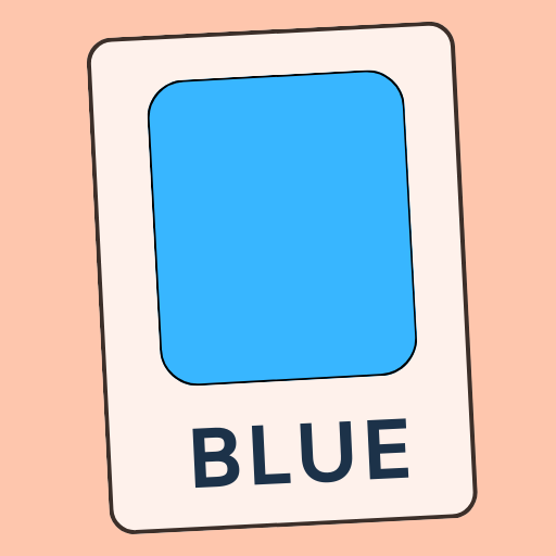 Color flashcard for kids logo