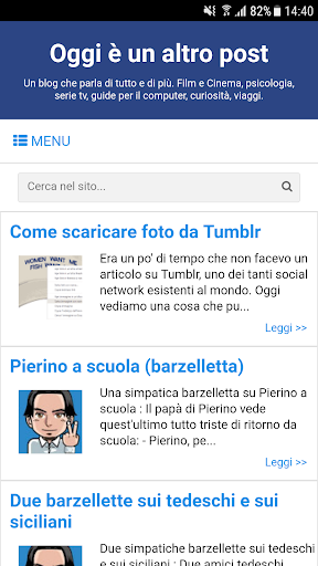 Android application Oggi è un altro post screenshort