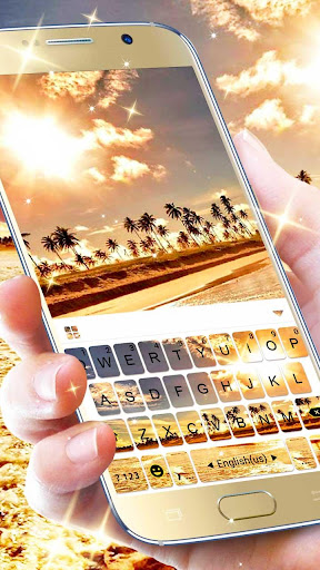 Golden Sunset Keyboard Theme Screen 2