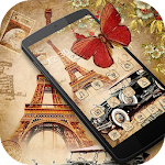 Cover Image of Download Nostalgic Eiffel Car Butterfly Theme 1.1.3 APK