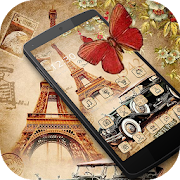 Nostalgic Eiffel Car Butterfly Theme 1.1.3 Icon