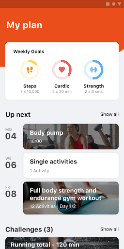 Android application Bodyshape - Your personal gym screenshort