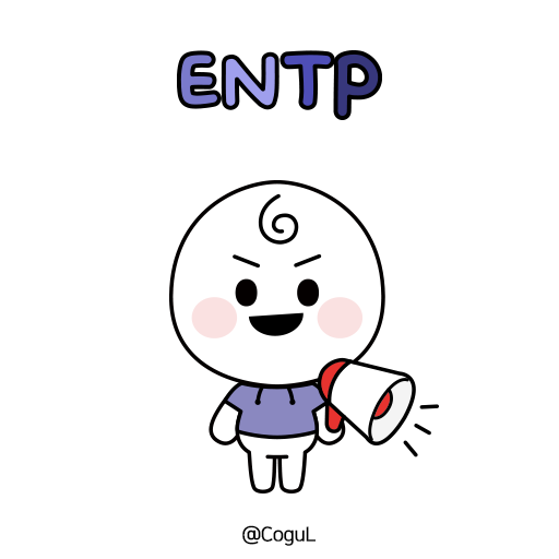 카카오톡 테마 - Mbti 엔팁 얼굴 말풍선_화이트 logo