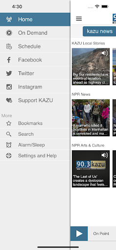 KAZU Public Radio App Screen 3