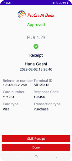 ProCredit Bank mPOS Screen 3