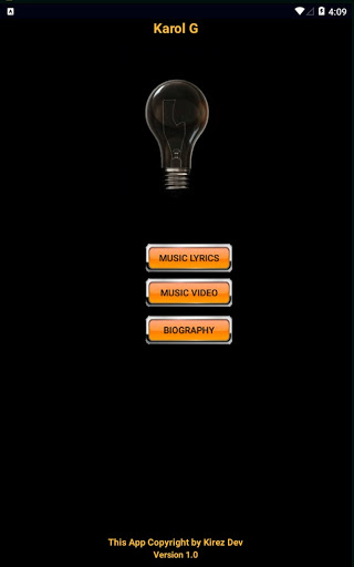 Android application Karol G Letra de Musica screenshort