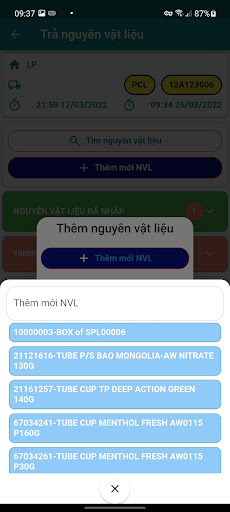 Android application EKanban screenshort