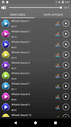 Whistle Sounds & Ringtones Screen 2