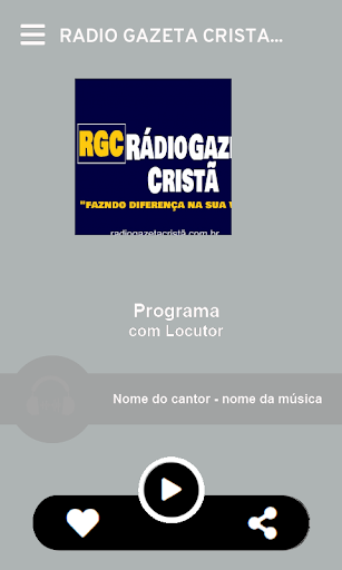 Android application Rádio Gazeta Cristã screenshort