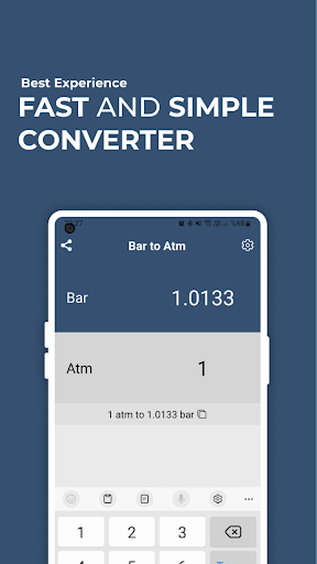 Android application Bar to Atm Converter screenshort