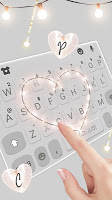 screenshot of Fairy Lights Heart Keyboard Background