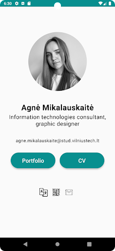 Android application AgneCV screenshort