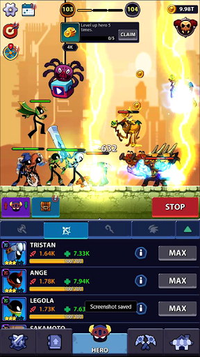 Inactieve Stickman Heroes: Monster Age