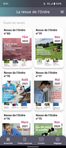 Ordre des vétérinaires screenshot