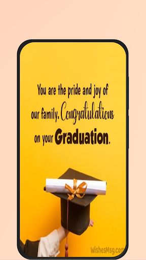 Android application graduation message screenshort