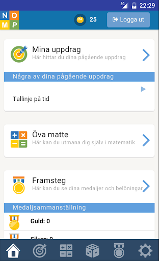Android application Nomp screenshort