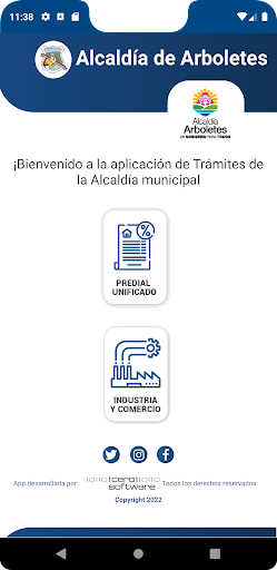 Android application Trami App Arboletes screenshort