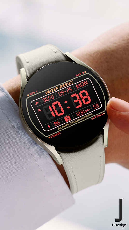 #4. JJ-Digital030 Watch Face (Android) Bởi: JJ-Design