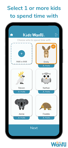 Android application KidsWantU screenshort