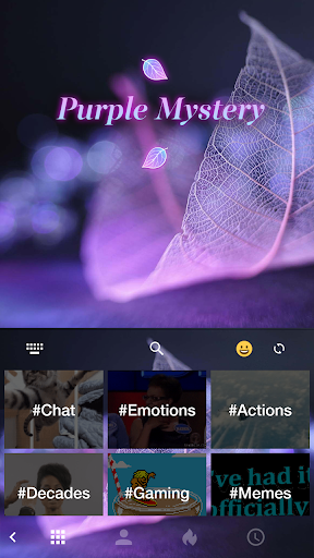 Purple Mystery Emoji Keyboard Screen 3