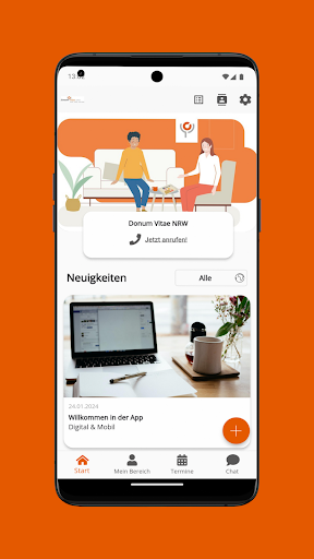Android application donum vitae in NRW screenshort