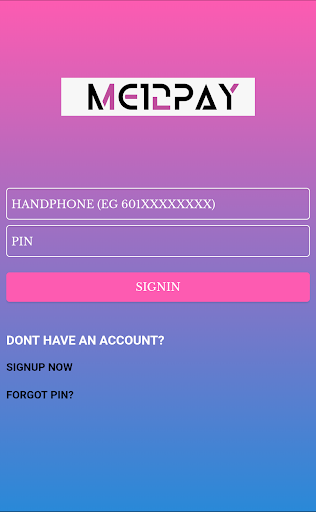 Android application Me12Pay screenshort