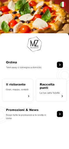 Android application Pizzeria Millennium screenshort