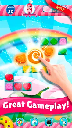 Sweet Sugar Match 3 Candy Game - Screenshot 4