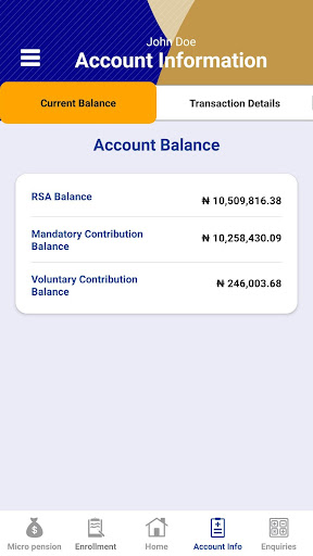 Premium Pension Mobile App Screen 3