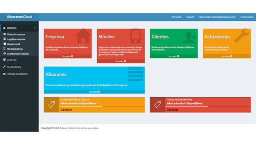 Gestión de Albaranes Cloud Screen 2