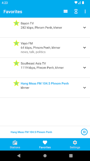 Cambodia Radio Stations Screen 2