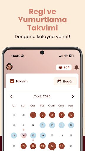 Elika Kadın: Regl Takvimi Screenshot 3 - AppWisp.com