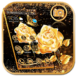 Cover Image of Download Gold Rose Theme  APK