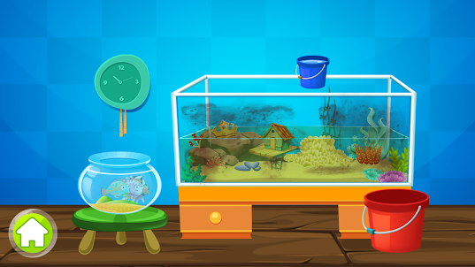 Jogo de aquário de peixes