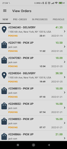 Merchant App: Shrewsbury Eats Screen 2