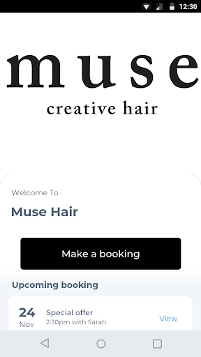 Android application Muse Hair screenshort