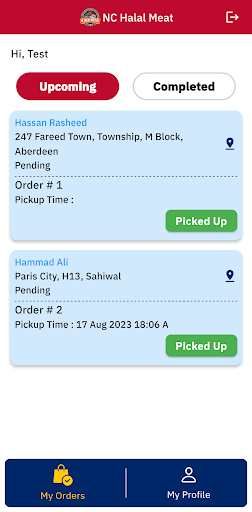 NC Halal Meat - Driver Screen 2
