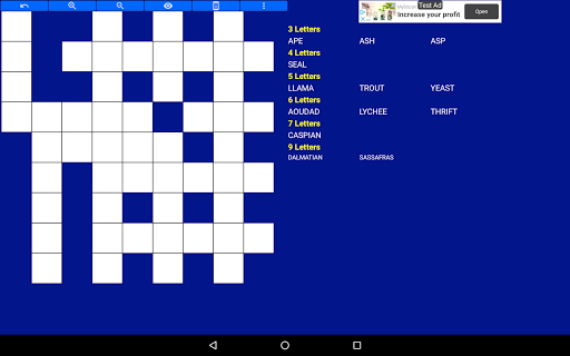 Fill it ins word puzzles - free crosswords screenshots 14