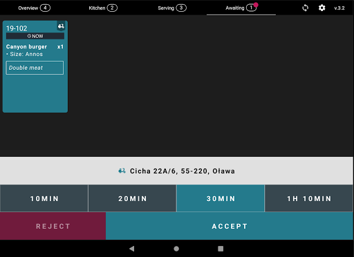 Solteq Kitchen Screen 2