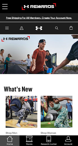 Android application UA Rewards screenshort