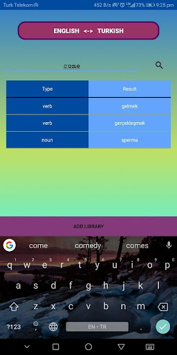 Dictionary With Games Screen 2