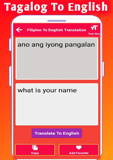 Tagalog - English Translator