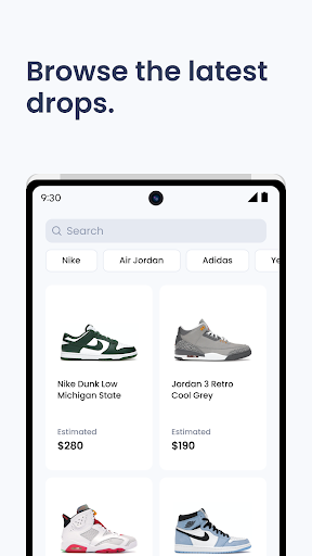 Sanctuary: Sneaker Market Data Screen 2